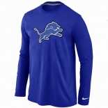 Nike Detroit Lions Logo Long Sleeve T-Shirt BLUE