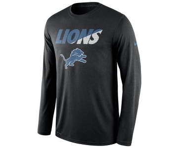 Nike Lions Black Team Logo Men's Long Sleeve T Shirt