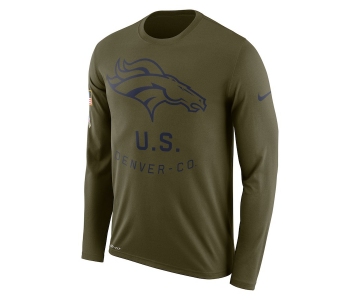 Denver Broncos Nike Salute To Service Sideline Legend Performance Long Sleeve T-Shirt Olive