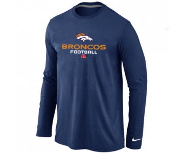 NIKE Denver Broncos Critical Victory Long Sleeve T-Shirt D.Blue