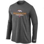 NIKE Denver Broncos Critical Victory Long Sleeve T-Shirt D.Grey