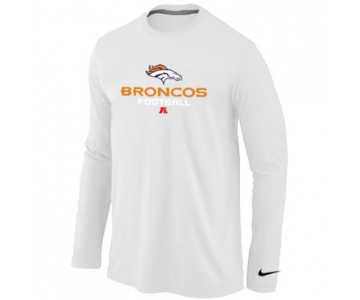 NIKE Denver Broncos Critical Victory Long Sleeve T-Shirt White