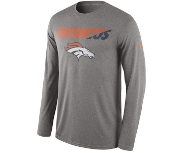 Nike Denver Broncos Grey Long Sleeve Men's T-Shirt