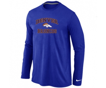 Nike Denver Broncos Heart & Soul Long Sleeve T-Shirt Blue