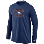 Nike Denver Broncos Heart & Soul Long Sleeve T-Shirt D.Blue