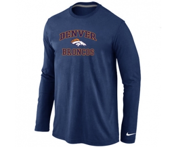 Nike Denver Broncos Heart & Soul Long Sleeve T-Shirt D.Blue