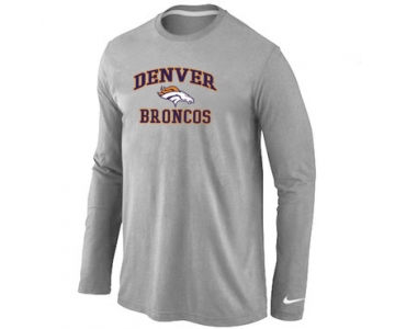 Nike Denver Broncos Heart & Soul Long Sleeve T-Shirt Grey