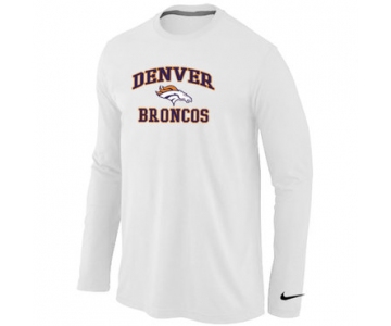 Nike Denver Broncos Heart & Soul Long Sleeve T-Shirt White