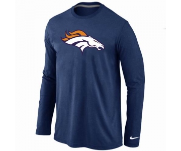 Nike Denver Broncos Logo Long Sleeve T-Shirt D.Blue