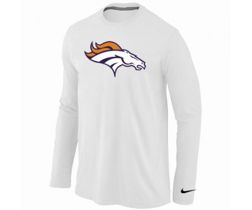 Nike Denver Broncos Logo Long Sleeve T-Shirt WHITE