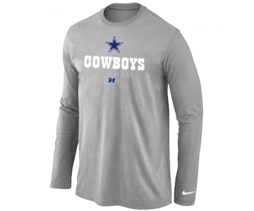 Nike Dallas Cowboys Critical Victory Long Sleeve T-Shirt Grey