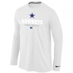 Nike Dallas Cowboys Critical Victory Long Sleeve T-Shirt White