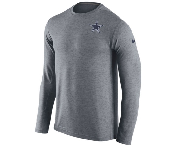 Nike Dallas Cowboys Grey Dri-Fit Touch Long Sleeve Performance Men's T-Shirt