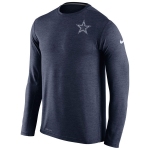 Nike Dallas Cowboys Navy Dri-Fit Touch Long Sleeve Performance Men's T-Shirt