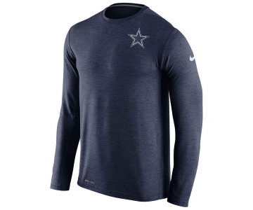 Nike Dallas Cowboys Navy Dri-Fit Touch Long Sleeve Performance Men's T-Shirt