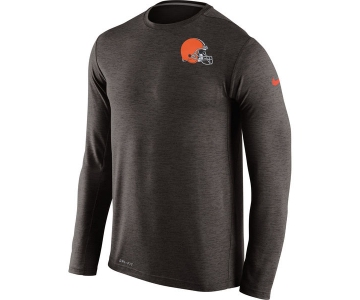 Nike Cleveland Browns Brown Dri-Fit Touch Long Sleeve Performance Men's T-Shirt