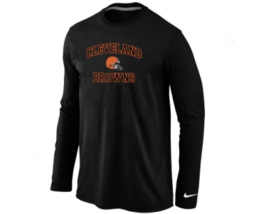 Nike Cleveland Browns Heart Black Long Sleeve T-Shirt