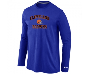 Nike Cleveland Browns Heart Blue Long Sleeve T-Shirt