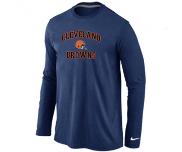 Nike Cleveland Browns Heart D.Blue Long Sleeve T-Shirt