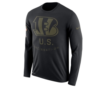 Cincinnati Bengals Nike Salute To Service Sideline Legend Performance Long Sleeve T-Shirt Black