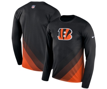 Men's Cincinnati Bengals Nike Black Sideline Legend Prism Performance Long Sleeve T-Shirt