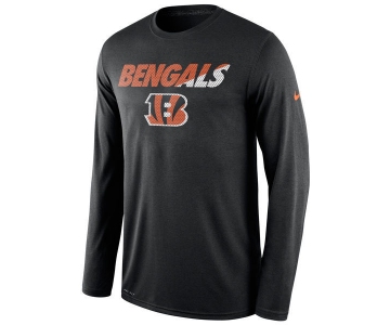 Nike Bengals Black Team Logo Men's Long Sleeve T Shirt