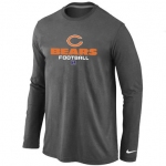 NIKE Chicago Bears Critical Victory Long Sleeve T-Shirt D.Grey