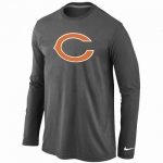 Nike Chicago Bears Logo Long Sleeve T-Shirt D.Grey