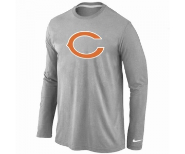 Nike Chicago Bears Logo Long Sleeve T-Shirt Grey