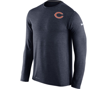 Nike Chicago Bears Navy Dri-Fit Touch Long Sleeve Performance Men's T-Shirt
