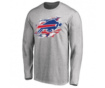 Men's Buffalo Bills NFL Pro Line Ash True Colors Long Sleeve T-Shirt