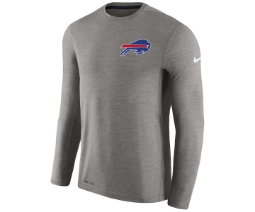 Men's Buffalo Bills Nike Charcoal Coaches Long Sleeve Performance T-Shirt