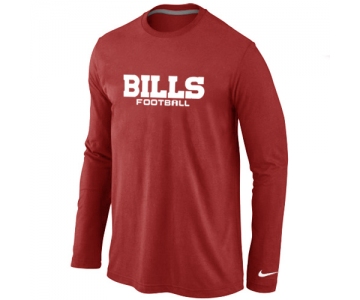 Nike Buffalo Bills Authentic font Long Sleeve T-Shirt Red