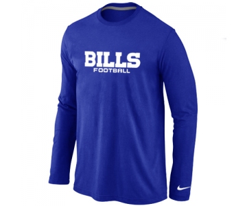 Nike Buffalo Bills Authentic font Long Sleeve T-Shirt blue