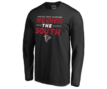 Atlanta Falcons We Own The South 2016 NFC South Champions Black Men's Long Sleeve T-Shirt