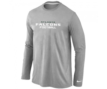 Nike Atlanta Falcons Authentic font Long Sleeve T-Shirt Grey