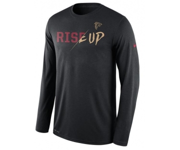 Nike Falcons Black Rise Up Men's Long Sleeve T-Shirt