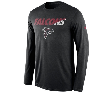 Nike Falcons Black Team Logo Men's Long Sleeve T Shirt