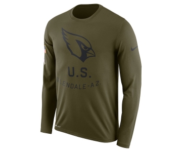 Arizona Cardinals Nike Salute To Service Sideline Legend Performance Long Sleeve T-Shirt Olive