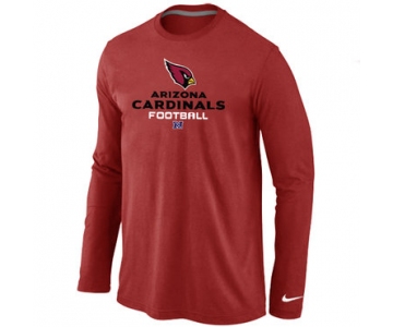 Nike Arizona Cardinals Authentic Logo Long Sleeve T-Shirt RED