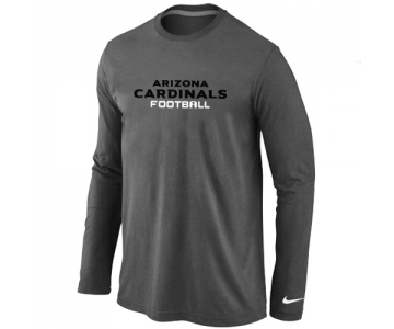 Nike Arizona Cardinals Authentic font Long Sleeve T-Shirt D.Grey