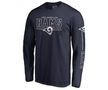 Men's Los Angeles Rams NFL Pro Line by Fanatics Branded Navy Front Line Long Sleeve T-Shirt