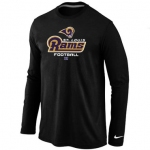 NIKE St.Louis Rams Critical Victory Long Sleeve T-Shirt Black