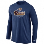 NIKE St.Louis Rams Critical Victory Long Sleeve T-Shirt D.Blue