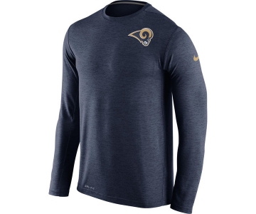 Nike Los Angeles Rams Navy Dri-Fit Touch Long Sleeve Performance Men's T-Shirt