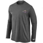 St.Louis Rams Sideline Legend Authentic Logo Long Sleeve T-Shirt D.Grey