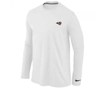 St.Louis Rams Sideline Legend Authentic Logo Long Sleeve T-Shirt White