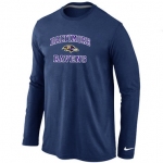 Nike Baltimore Ravens Heart & Soul Long Sleeve T-Shirt D.Blue