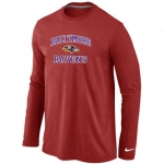 Nike Baltimore Ravens Heart & Soul Long Sleeve T-Shirt RED