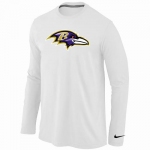 Nike Baltimore Ravens Logo Long Sleeve T-Shirt WHITE